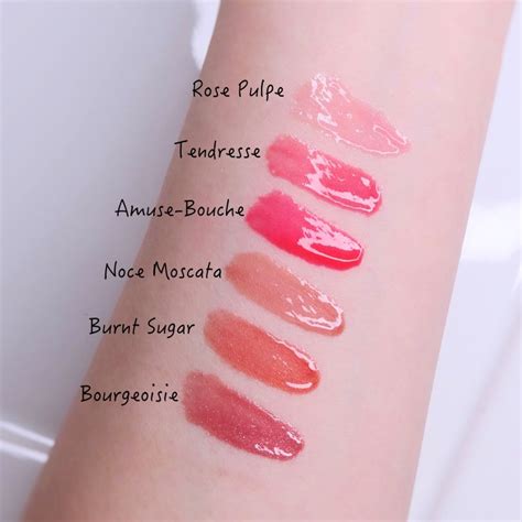 chanel rouge coco gloss swatches